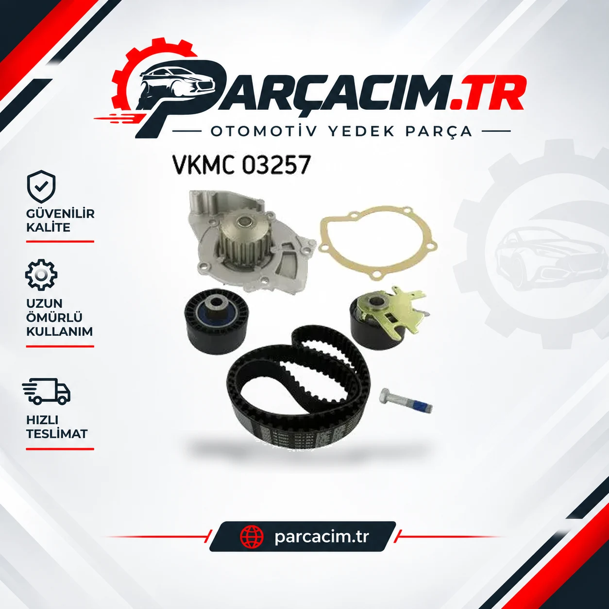 SKF Eksantrik Triger Kayış Seti+Devirdaim VKMC03257
