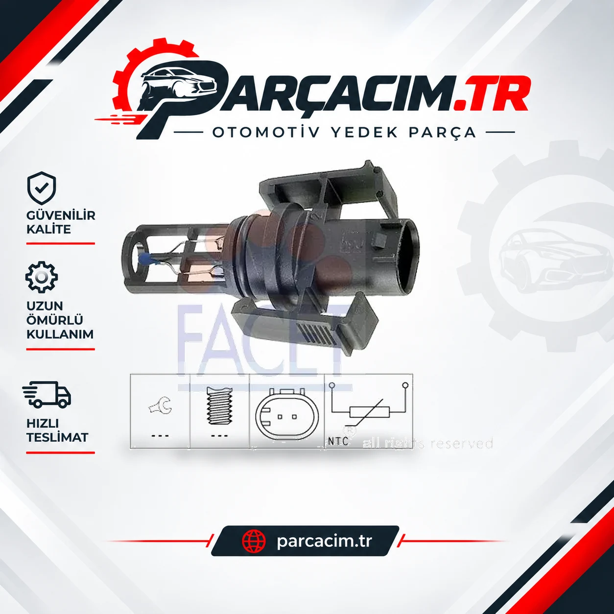 FACET Su Sıcaklık Müşürü Emme Manifold İçin FACET 10.4014-33504