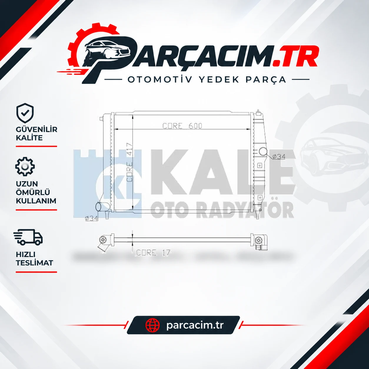 KALE Motor Su Radyatörü Manuel 372200