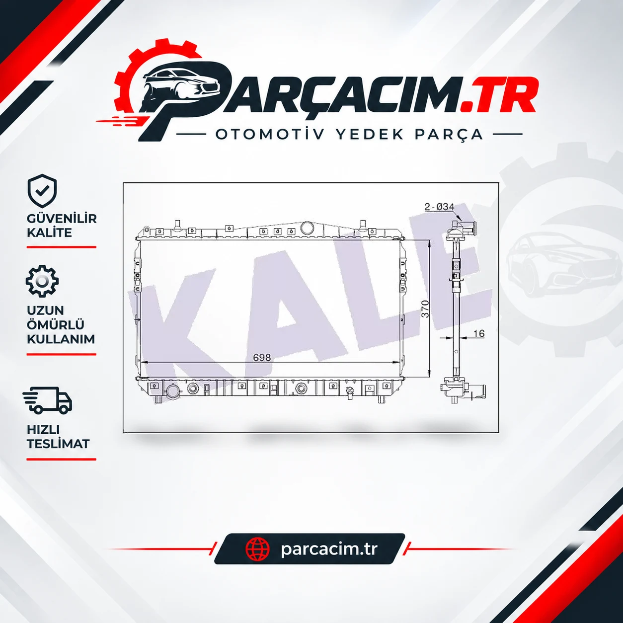 KALE Motor Su Radyatörü 355400