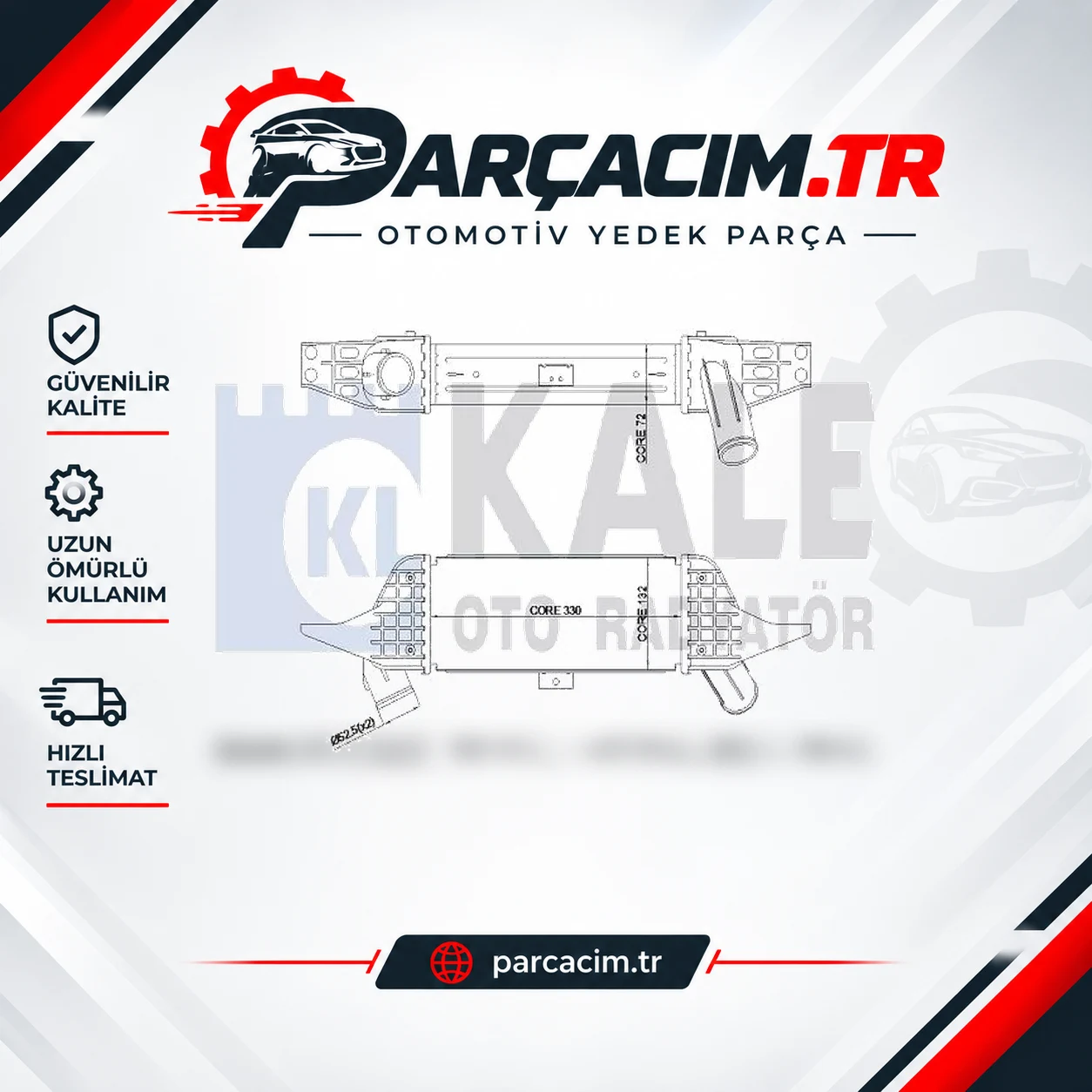 KALE Turbo Radyatörü Intercooler 344940