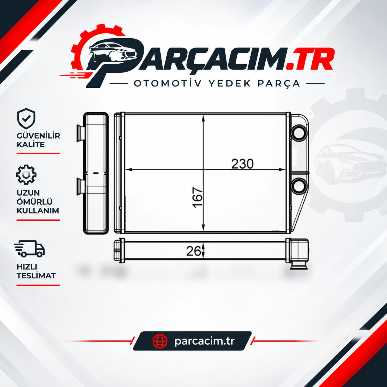 MAHLE Kalorifer Radyatörü 306x152x35 AH225000S