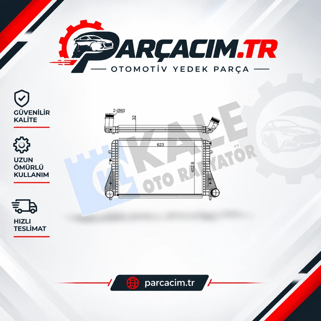 KALE Turbo Radyatörü İntercoller 342380
