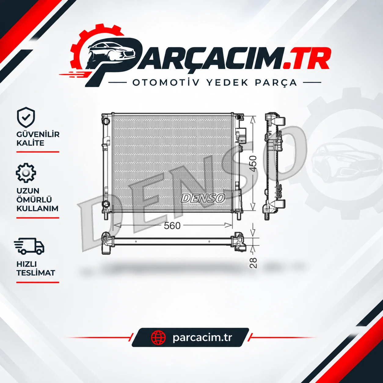 DENSO Radyatör Su Klimasız Mekanik DRM23096