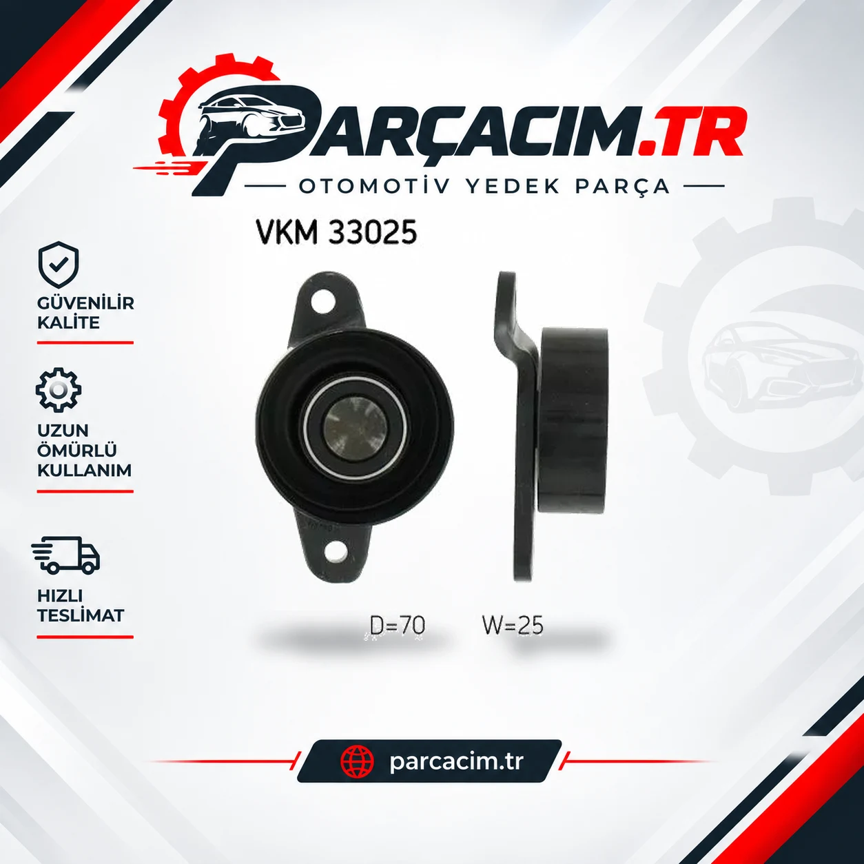 SKF V Kayış Gergi Rulmanı Ayaklı VKM33025