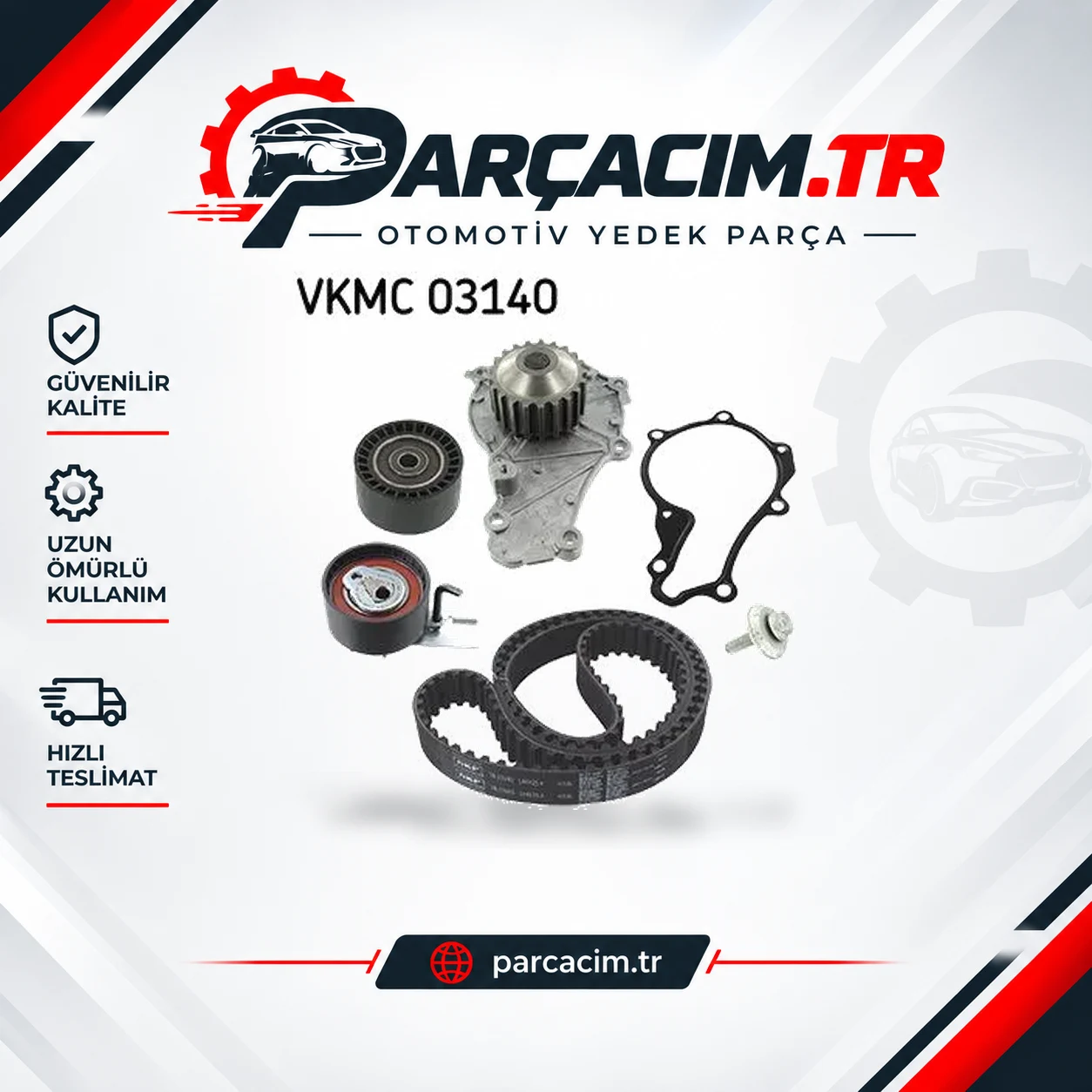 SKF Eksantrik Kayış Triger Seti +Su Pompası VKMC03140