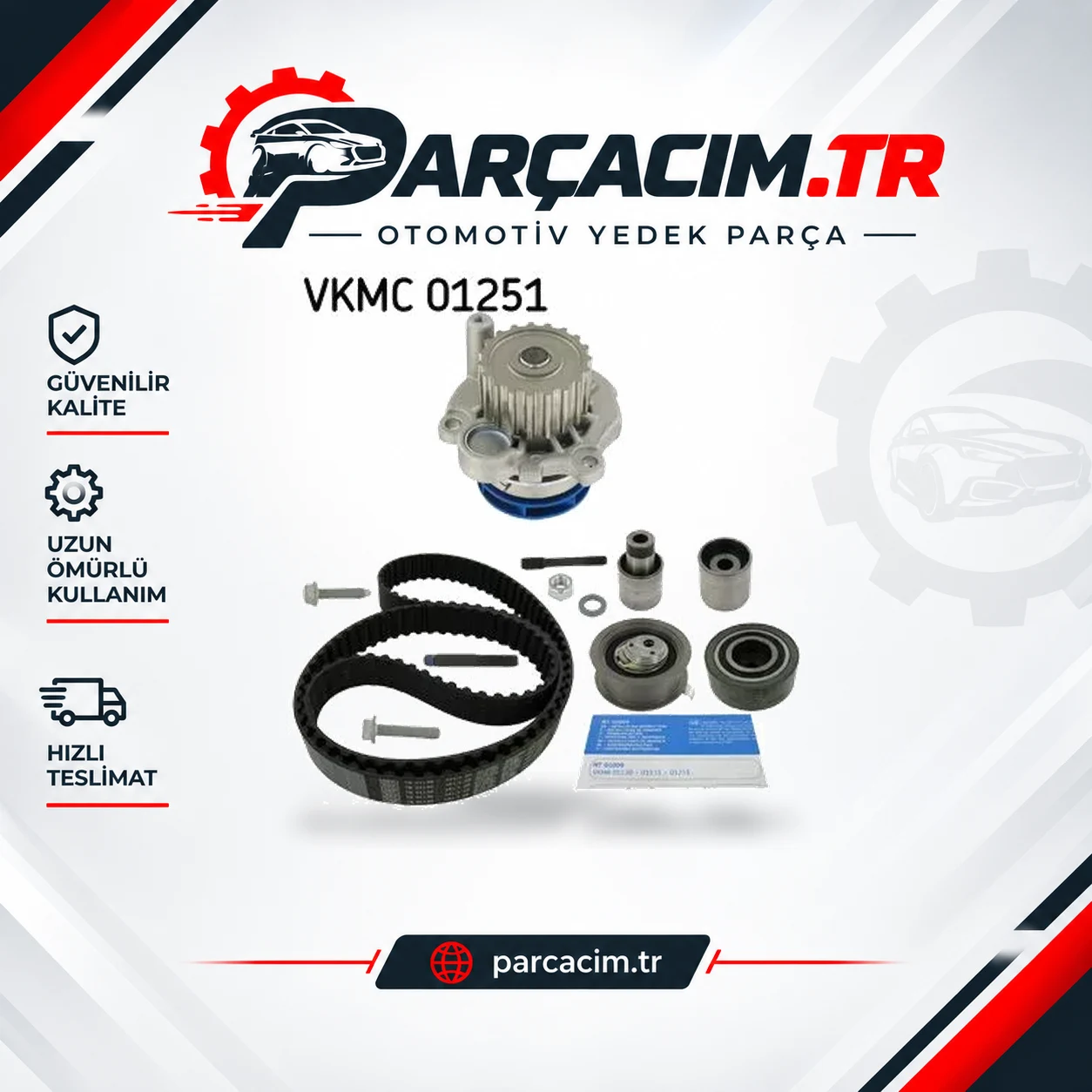 SKF Eksantrik Triger Kayış Seti+Su Pompası VKMC01251
