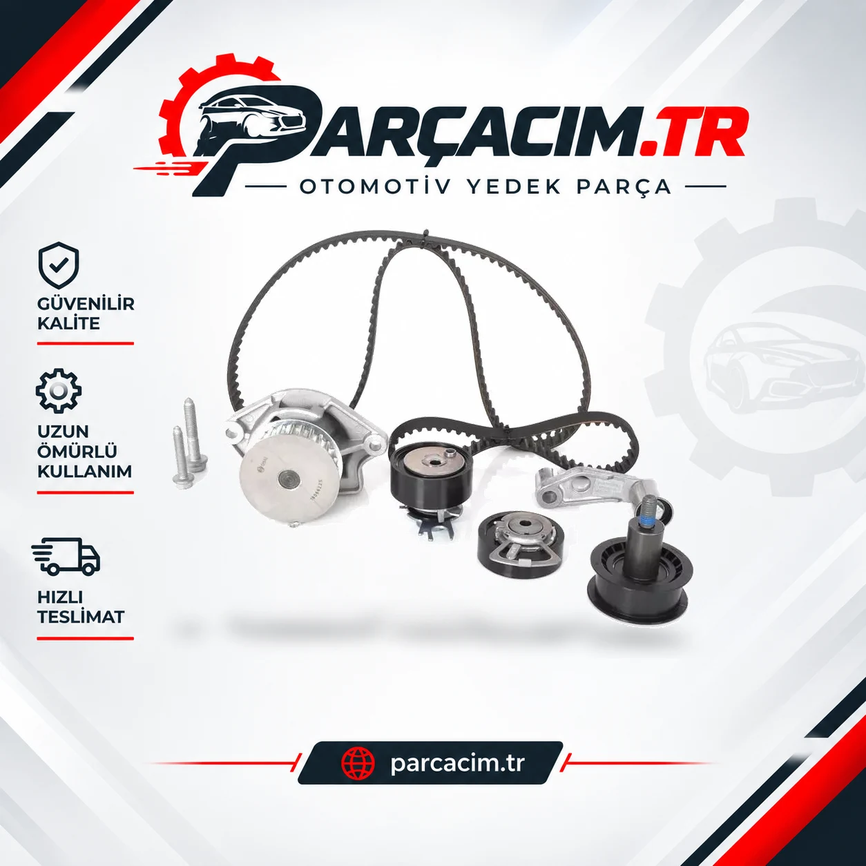 BOSCH Eksantrik Triger Kayış Seti+Su Pompası 036109181B Dahil 1987948863