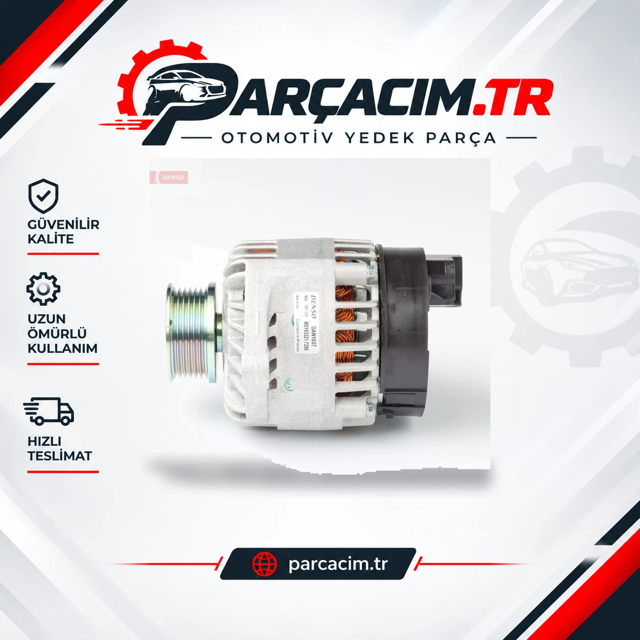 DENSO Alternatör r 12 V 90A DAN1037