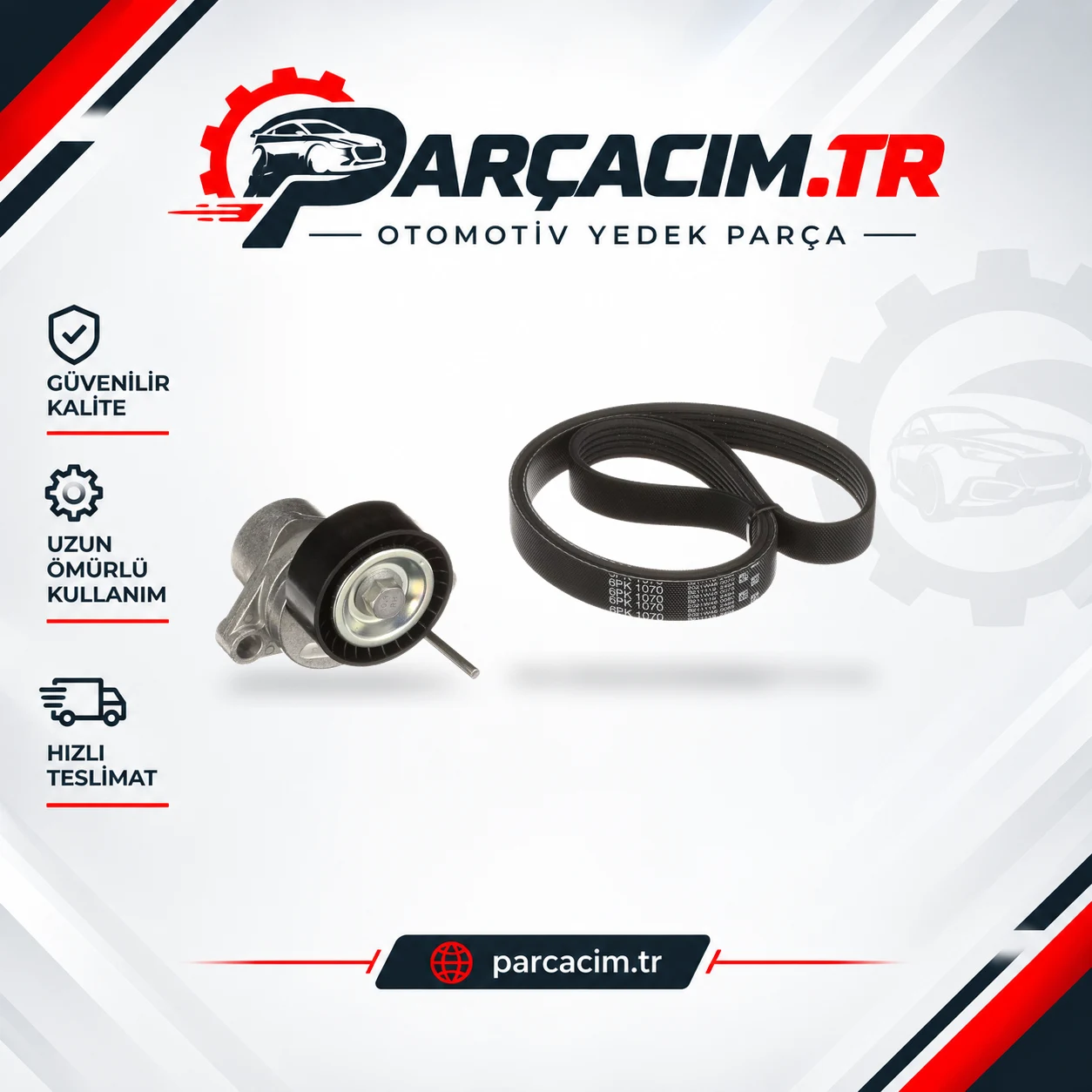GATES Alternatör V Kayış Seti T38313+6PK1070 K016PK1070