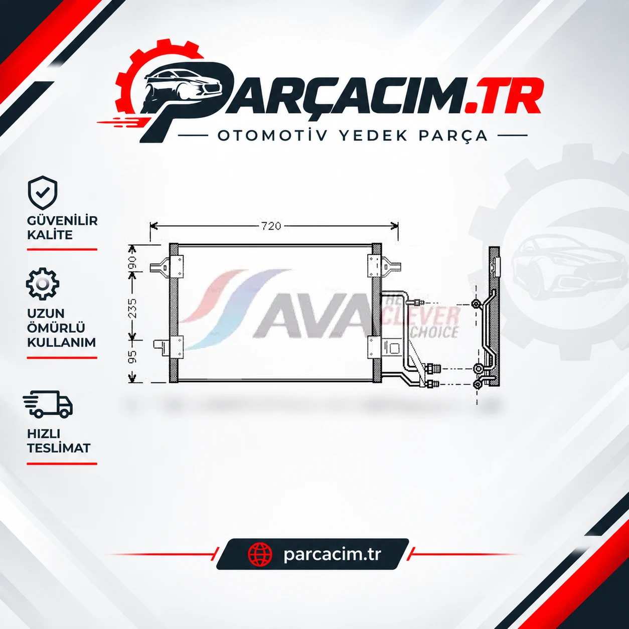 AVA Klima Radyatörü Condenser AI5140