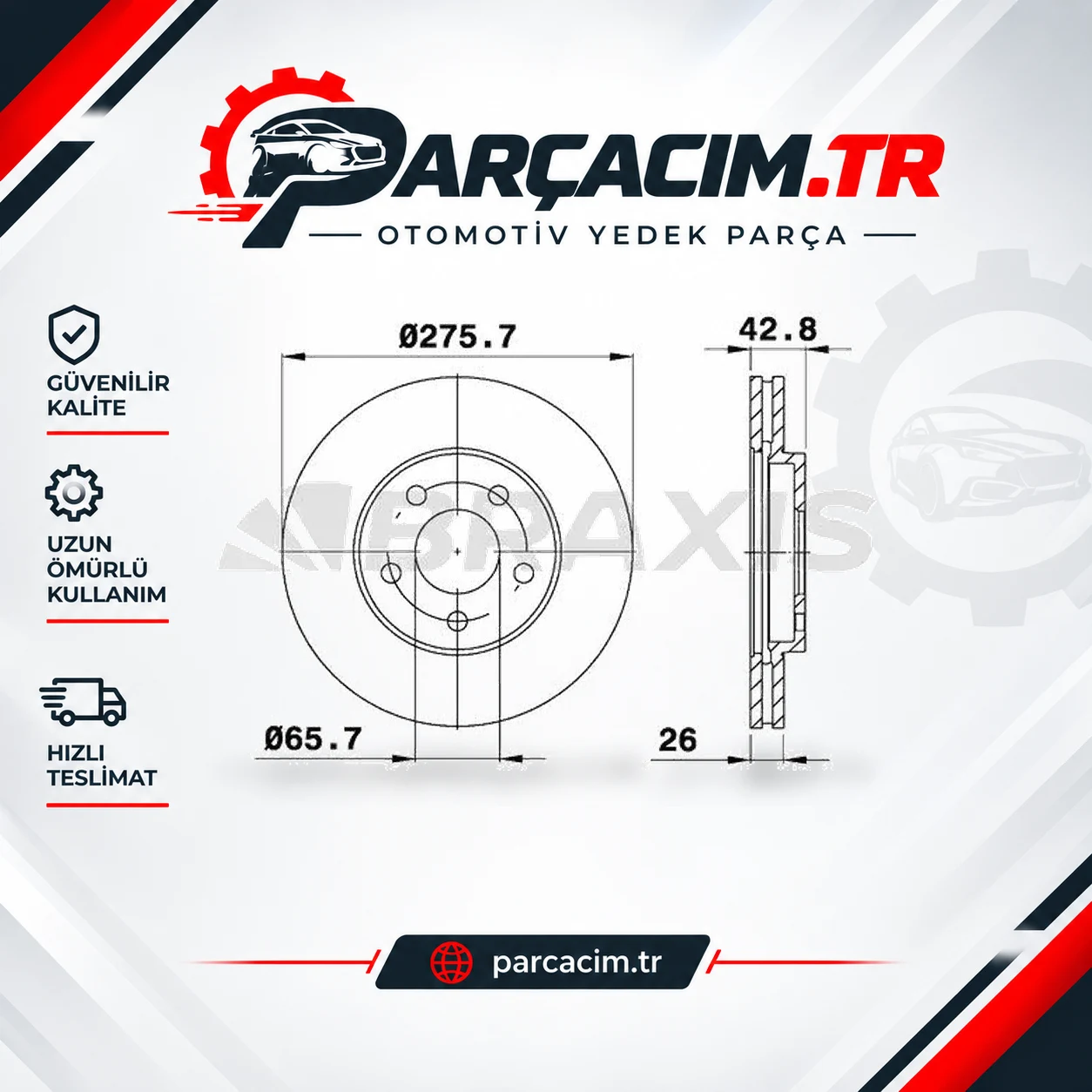 BRAXIS Ön Fren Diski AE0749