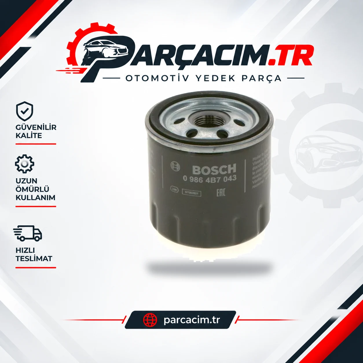 BOSCH Yağ Filtresi 09864B7043