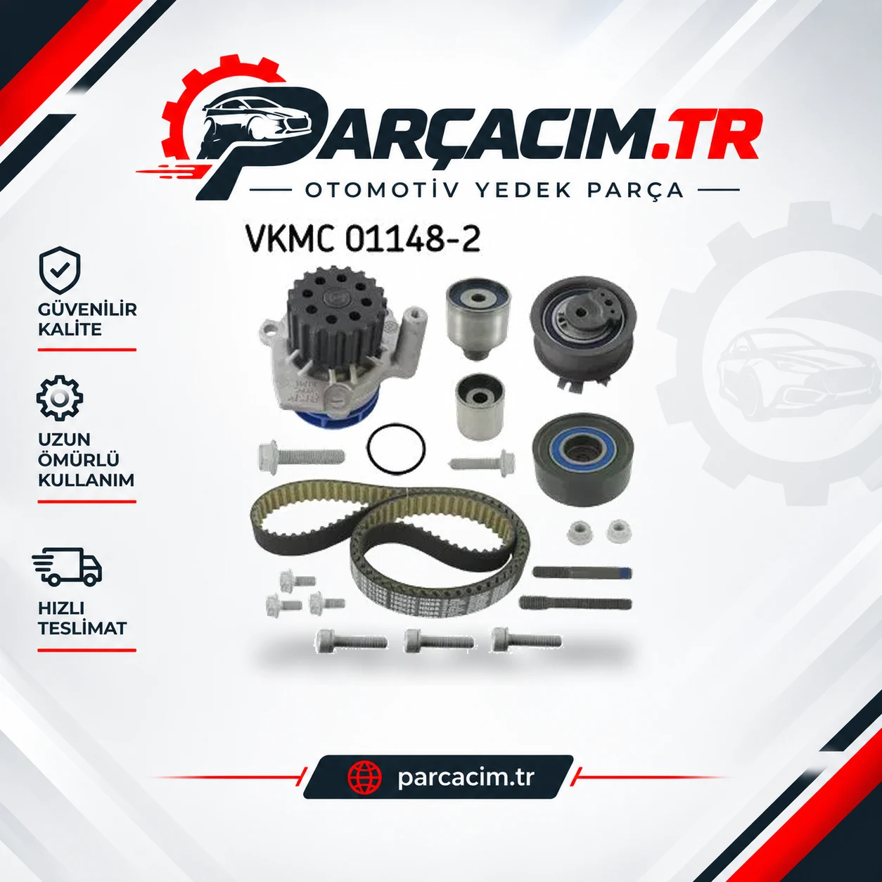 SKF Eksantrik Triger Kayış Seti+Devirdaim VKMC01148/2