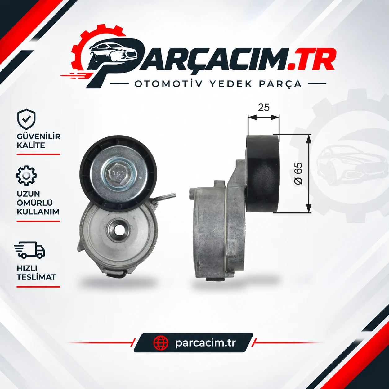 GATES Alternatör V Kayış Gergi Rulmanı Komple T39211